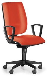 Kancelářská židle FIGO s područkami, synchronní mechanika, oranžová