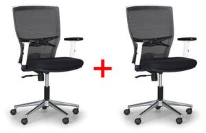 Kancelářská židle HAAG 1+1 ZDARMA, černá