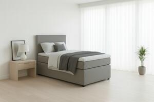 POSTEL BOXSPRING, 90/200 cm, šedá MID.YOU - Jednolůžkové postele, Online Only