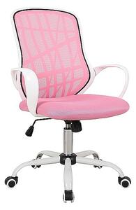 SIG Dětská otočná židle DExTER růžová/bílá