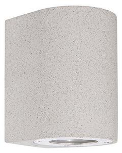 NV 9790531 Venkovní nástěnné svítidlo LIDO bílý pískovec skleněný difuzor GU10 1x7W IP65 100-240V bez žárovky světlo dolů - NOVA LUCE