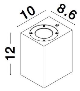 NV 9790541 Venkovní nástěnné svítidlo FUENTO bílý pískovec skleněný difuzor GU10 1x7W IP65 100-240V bez žárovky světlo dolů - NOVA LUCE