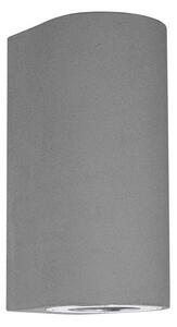 NV 9790522 Venkovní nástěnné svítidlo LIDO šedý beton skleněný difuzor GU10 2x7W IP65 100-240V bez žárovky světlo nahoru a dolů - NOVA LUCE