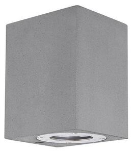 NV 9790542 Venkovní nástěnné svítidlo FUENTO šedý beton skleněný difuzor GU10 1x7W IP65 100-240V bez žárovky světlo dolů - NOVA LUCE