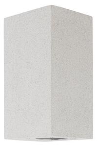 NV 9790551 Venkovní nástěnné svítidlo FUENTO bílý pískovec skleněný difuzor GU10 2x7W IP65 100-240V bez žárovky světlo nahoru a dolů - NOVA LUCE