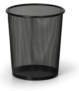Drátěný odpadkový koš na papíry, 12 litrů, černý