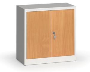 Svařované skříně s lamino dveřmi, 800 x 800 x 400 mm, RAL 7035/buk
