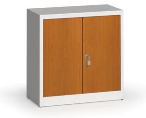 Svařované skříně s lamino dveřmi, 800 x 800 x 400 mm, RAL 7035/třešeň