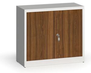 Svařované skříně s lamino dveřmi, 800 x 920 x 400 mm, RAL 7035/ořech