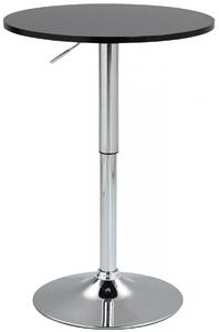 Barový stůl Lamoni - v85-106 cm x Ø60 cm - Černá