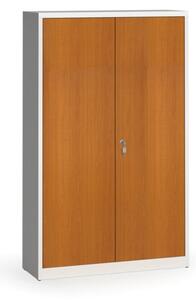 Svařované skříně s lamino dveřmi, 1950 x 1200 x 400 mm, RAL7035/třešeň