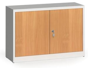 Svařované skříně s lamino dveřmi, 800 x 1200 x 400 mm, RAL 7035/wenge