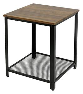 Kontrast Konferenční stolek čtvercový Tash hnědo-černý