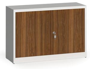 Svařované skříně s lamino dveřmi, 800 x 1200 x 400 mm, RAL 7035/ořech