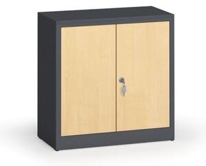Svařované skříně s lamino dveřmi, 800 x 800 x 400 mm, RAL 7016/bříza