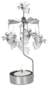 Pluto Rotující svícen Andělské zvonění Flying Angels - Silver PL125