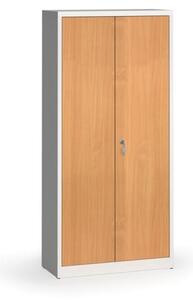 Svařované skříně s lamino dveřmi, 1950 x 920 x 400 mm, RAL 7035/bříza