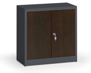Svařované skříně s lamino dveřmi, 800 x 800 x 400 mm, RAL 7016/wenge