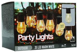 DekorStyle LED světelný řetěz Party 14,5 m teplá bílá