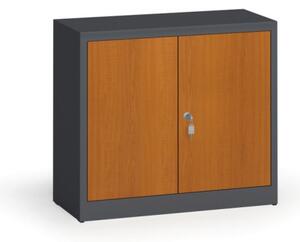 Svařované skříně s lamino dveřmi, 800 x 920 x 400 mm, RAL 7016/třešeň