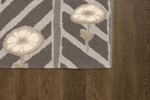 Kusový koberec vlněný Agnella Tempo Natural Moderne Grafit šedý Rozměr: 133x195 cm