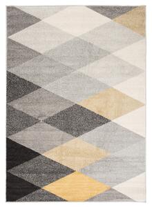 Makro Abra Kusový koberec LAZUR C939B šedý žlutý Rozměr: 120x170 cm