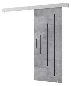 Posuvné dveře 90 cm Sharlene Y (beton + bílá matná + černá). 1044014