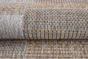 Makro Abra Kusový koberec Sisal MELISSA KM25A Geometrický šedý béžový Rozměr: 200x290 cm