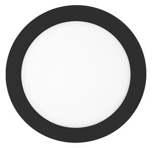 T-LED Černý vestavný LED panel kulatý 300mm 24W Barva světla: Denní bílá 102140