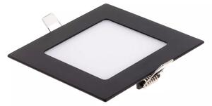 T-LED Černý vestavný LED panel hranatý 120 x 120mm 6W Barva světla: Denní bílá 102111
