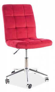 SIG Kancelářská židle Q-020 velvet bordó