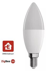 EMOS GoSmart CCT+RGB LED žárovka stmívatelná 4,8W E14 Zigbee ZQZ322R