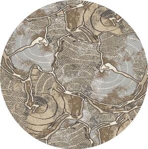 Kulatý koberec vlněný Agnella Tempo Natural Vein béžový Rozměr: průměr 133 cm