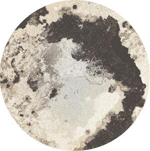 Kulatý koberec vlněný Agnella Tempo Natural Moon Grafitový šedý Rozměr: průměr 200 cm