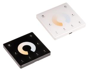 T-LED DimLED bezdrátový nástěnný ovladač SLIM CCT 4-kanálový Vyberte barvu: Černá 069311