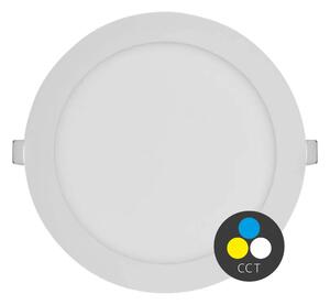 T-LED Bílý vestavný LED panel kulatý 225mm 18W 24V CCT 102202