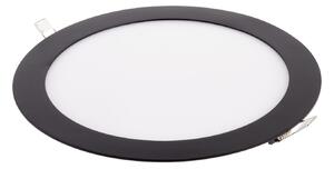 T-LED Černý vestavný LED panel kulatý 225mm 18W 24V CCT 102210