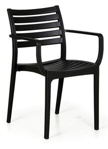 Plastová bistro židle SLENDER, černá