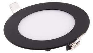 T-LED Černý vestavný LED panel kulatý 120mm 6W 24V CCT 102208