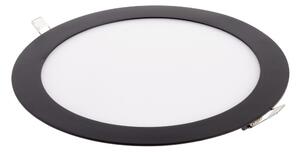 T-LED Černý vestavný LED panel kulatý 174mm 12W 24V CCT 102209