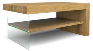 Majstrštych konferenční stolek Papuchalk - designový industriální nábytek Typ a sukovitost dřeva: Dub sukovitý/rustikální (0 Kč), velikost stolku (D x Š x V): 80 x 60 x 45 (cm)