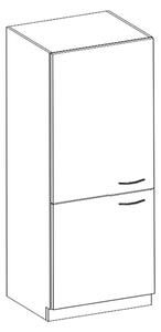 Vysoká kuchyňská skříň policová 60x210 cm 29 - PROVENCE - Bílá matná / Dub Artisan