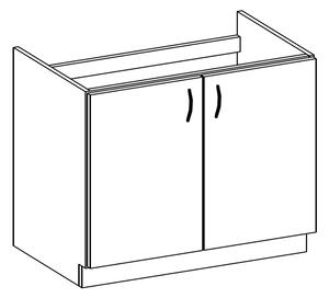 Dřezová skříňka 80x82 cm GOREN - Cappucino lesklá