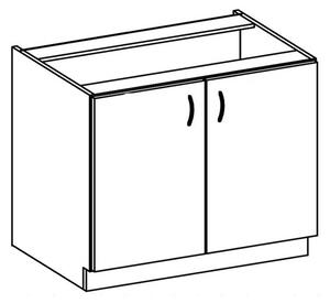 Spodní kuchyňská skříňka 80 cm 26 - MYSTIC - Cappucino lesklá / Dub artisan