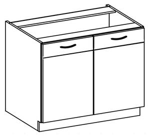 Spodní kuchyňská skříňka 80 cm 24 - MYSTIC - Bílá lesklá / Dub artisan