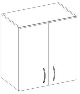 Kuchyňská skříňka závěsná 80 cm LOUSIE - Černá / Dub artisan