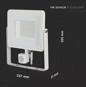 LED Solution Bílý LED reflektor 50W s pohybovým čidlem Premium Barva světla: Denní bílá 467