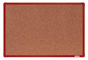 Korková nástěnka boardOK v hliníkovém rámu, 600 x 900 mm, červený rám
