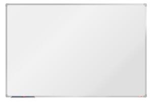 Bílá magnetická popisovací tabule boardOK, 1800 x 1200 mm, eloxovaný rám