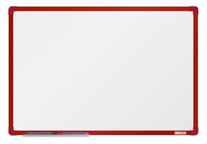 Bílá magnetická popisovací tabule boardOK, 600 x 900 mm, červený rám